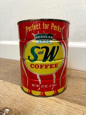 Vintage S&W Fine Foods Coffee Tin Red Can 

Excellent Condition
